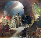 king francis 1 of france and his sister narguerite de navarre receive statues and paintings brought back from italy by primaticcio